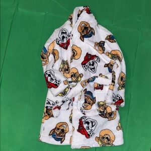 Nickelodeon Kids Pajama Robe - White with Multicolor Paw Patrol